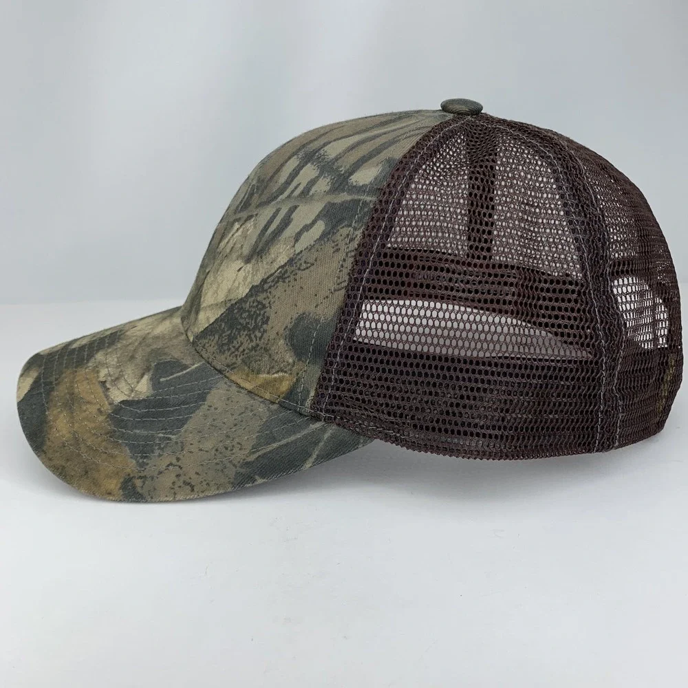 Field & Stream Plain Camo Hat Brown Mesh Adjustable Snapback Baseball Cap